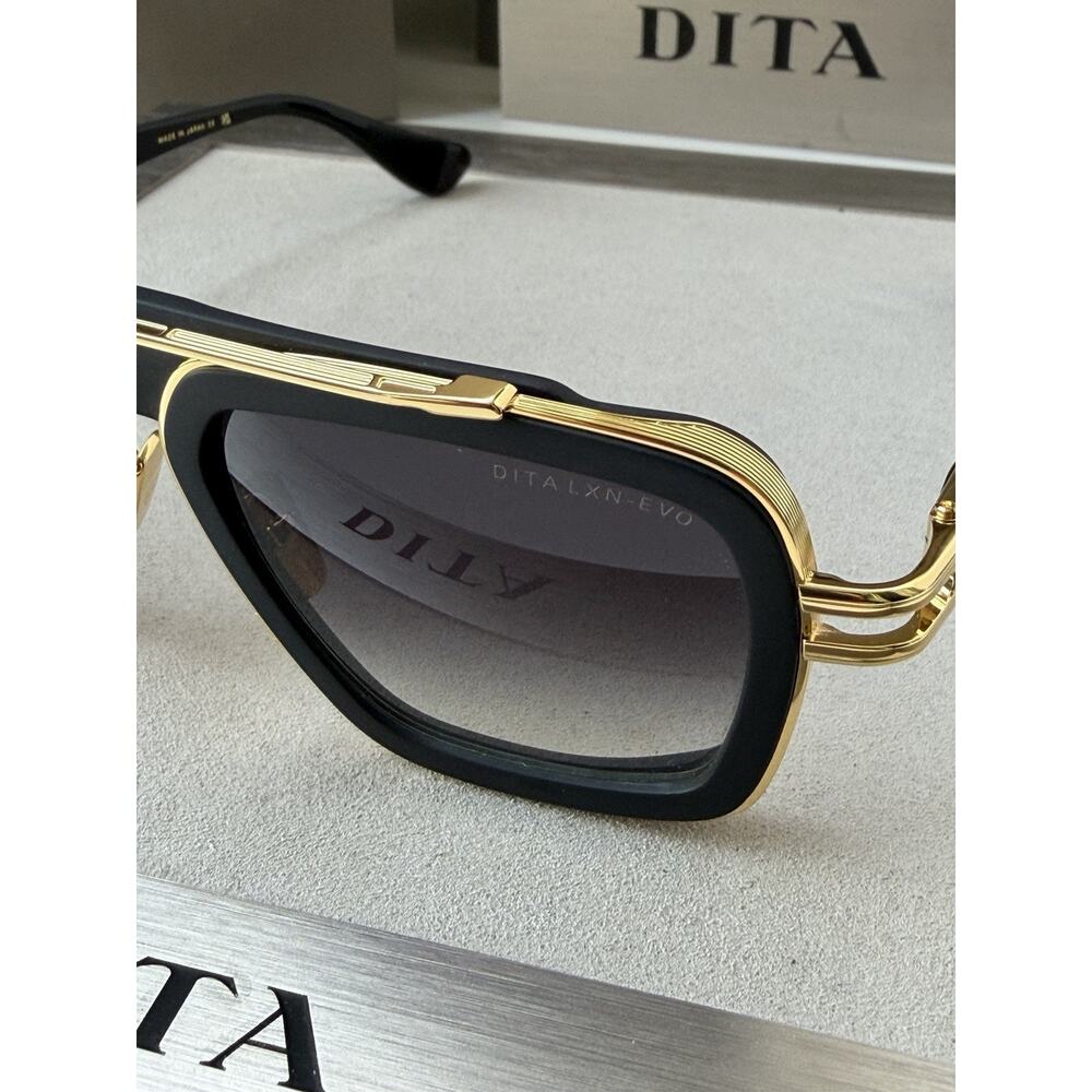 DITA LXN-EVO DTS403-A-01 MATTE BLACK GOLD GRAY GRADIENT SUNGLASSES AUTHENTIC - Picture 5 of 13